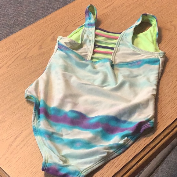 Arizona, one piece swimsuit, blue purple pink with a pineapple on front … - Picture 3 of 7